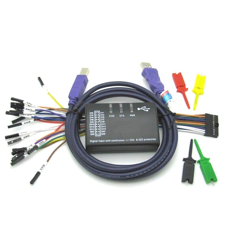 Logic Analyzer USB Logic 100MHz 16Ch Logic Analyzer for ARM FPGA E4-004