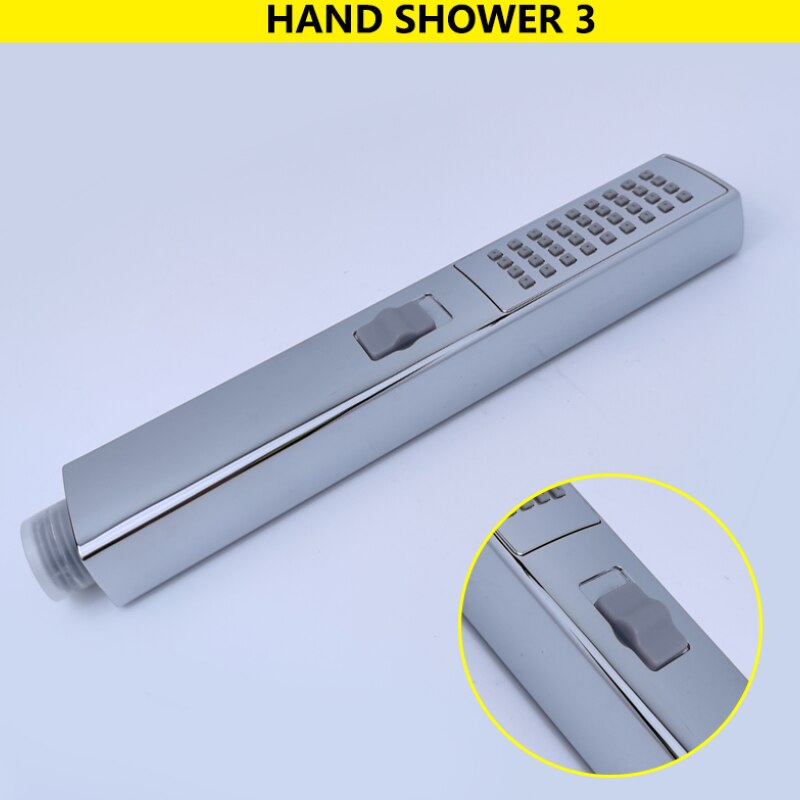 Badkamer Douche Sliding Bar Chrome Set 1/2/3 Functies Messing Abs Plastic Handheld Douche Rvs Verstelbare Bar: Shower 3