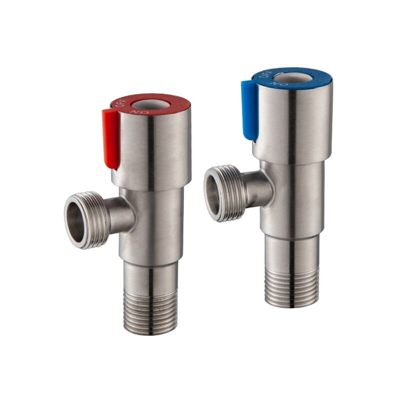 Válvula de ángulo a prueba de explosiones para baño, baño, cuarto de baño, cocina, fregadero, válvula de entrada de agua de parada G1/2(4 ') de acero inoxidable 304