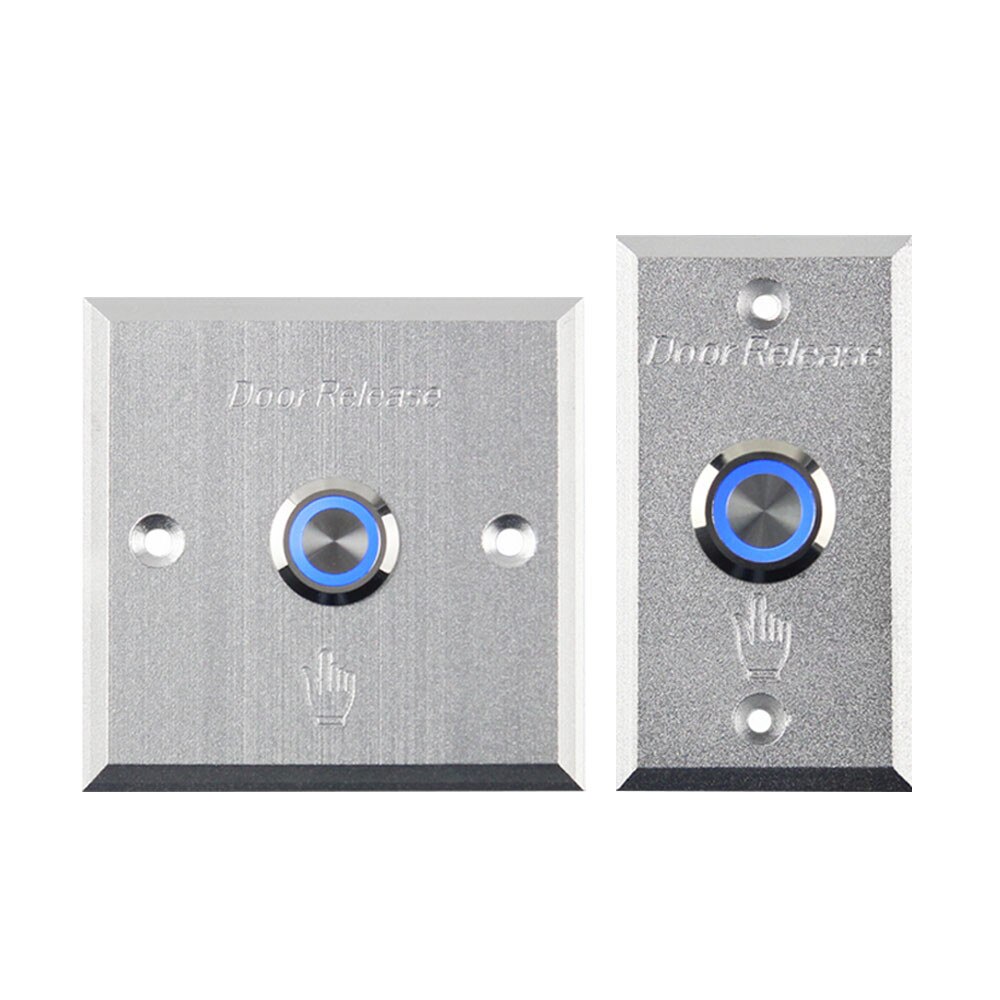 OBO HANDS Metal Door Exit Button Stainless Steel Switch Push Release Alloy with LED Light 86 for Home Access Control Lock System