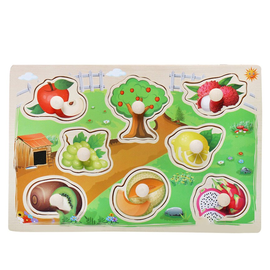 Kids Toys Children's Puzzle Grasp Board Puzzle Birthday Plaything Boy Girl Developmental Educational All Kinds Pattern Toy