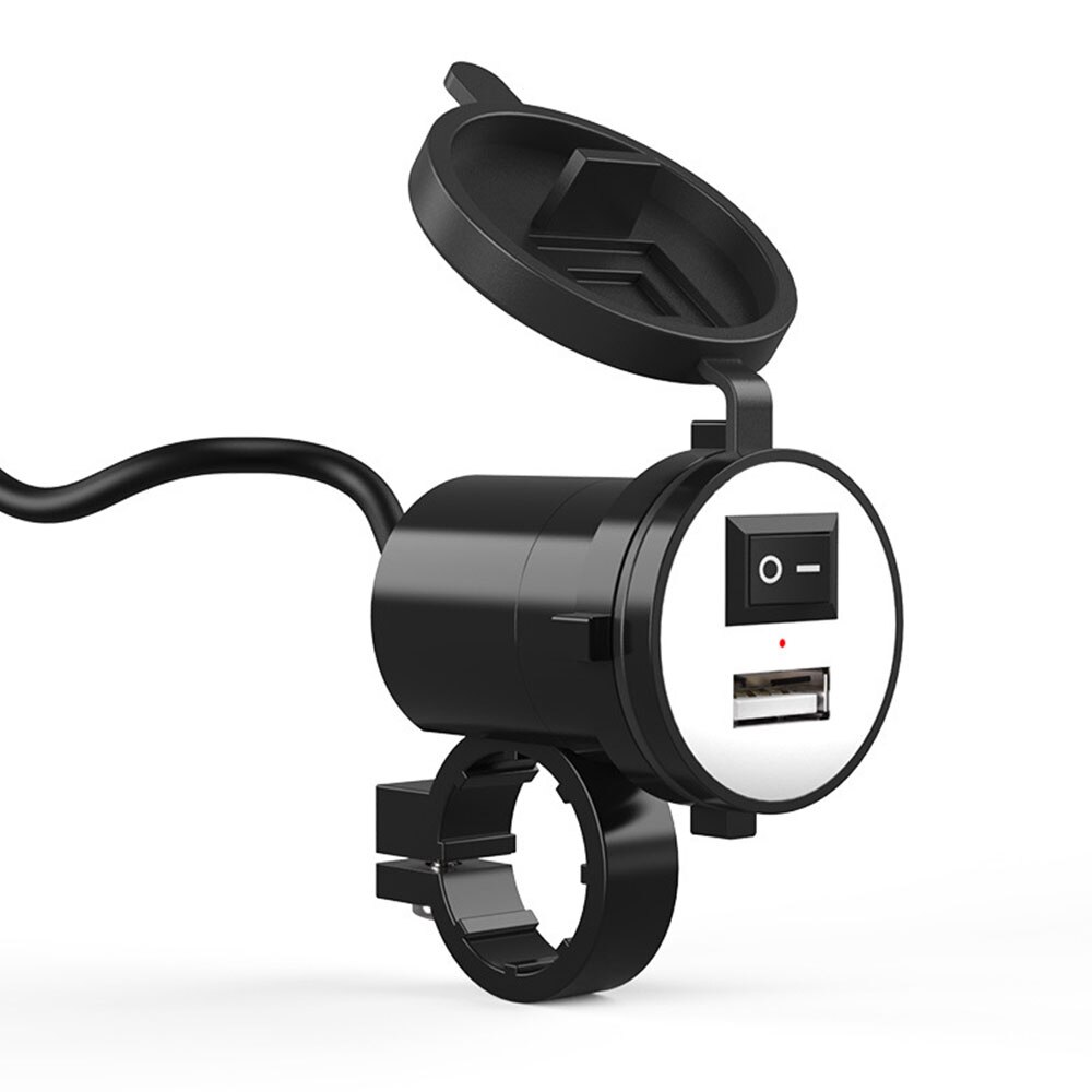 Praktische Auto Charger USB 12 V Motorcycle Stuur Mounts Charger Socket Universele 2A Auto Snellader