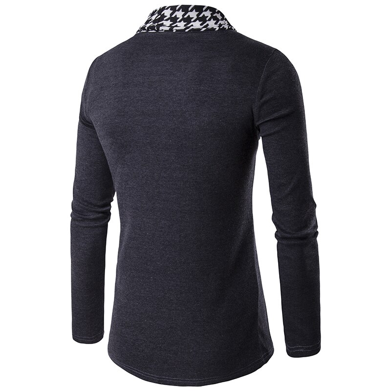 Herfst zwart-wit geruite herentruien vest casual jas herentrui breiwerk