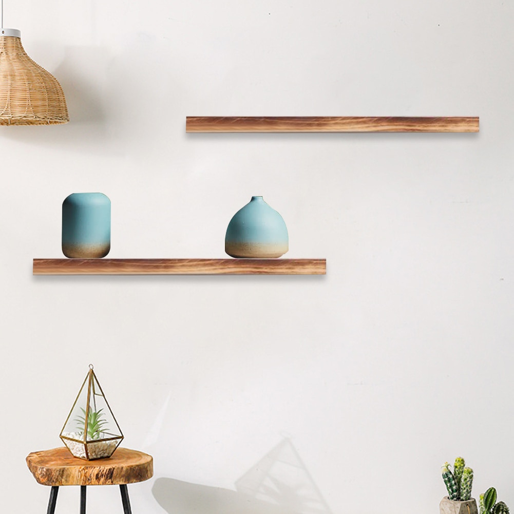 Estante flotante para almacenaje de CD, decoración para el hogar, ahorro de espacio, dormitorio de madera maciza, montado en pared de salón, cocina, oficina, fácil de instalar