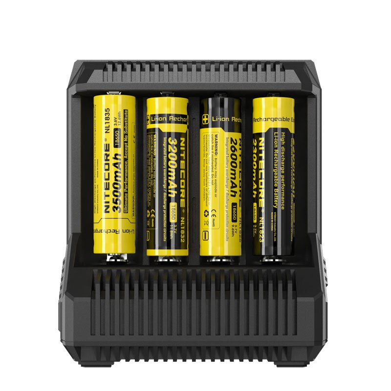 Nitecore  i8 intelligent charger, t 8 slots , 4a output smart battery charger for imr 18650 , 16340 , 10440 aa aaa 14500, 26650 and usb