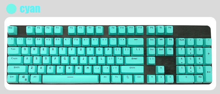PBT w języku angielskim Languag108 Keyscaps klucze różnorodność kolorów wyborów dla Cherry klawiatura mechaniczna mx nakładka na klucz przełączniki: cyan-bule PBT