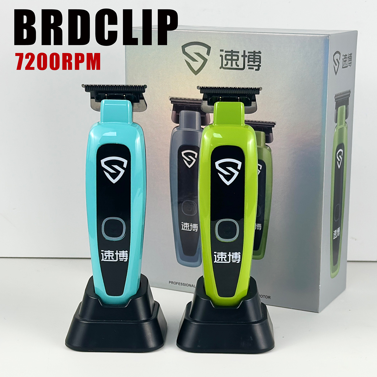 Brdclip x5 7200rpm aparador de cabelo profissional dlc lâmina de squama máquina de acabamento de cabelo detalhe clipper para homem barbearia