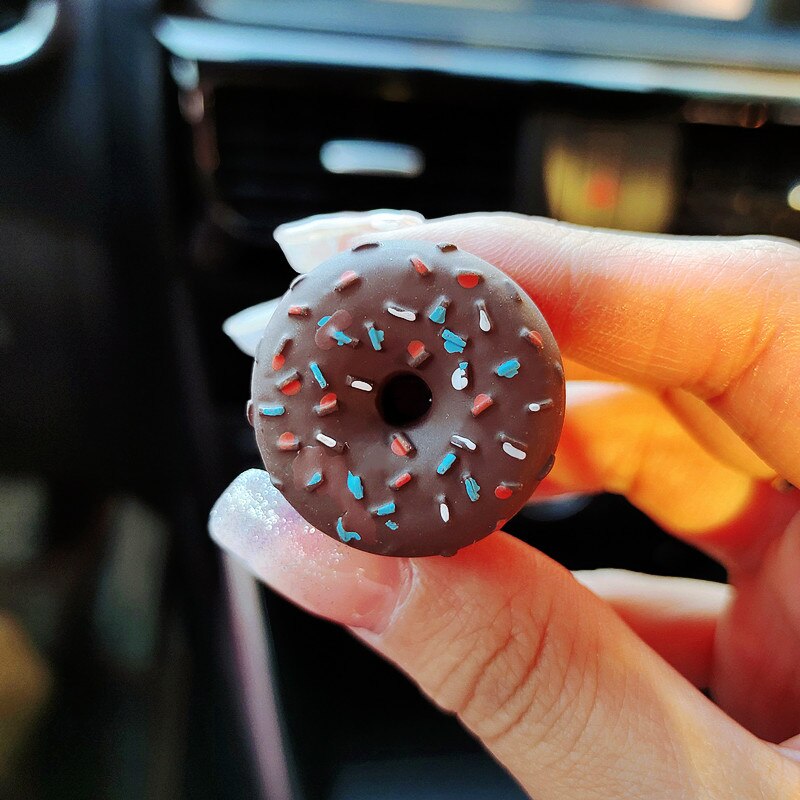 Mini Donuts, modèle de voiture, désodorisant d&#39;air, Simulation de Donuts, accessoires de voiture mignons, Clip d&#39;aromathérapie d&#39;intérieur pour femme