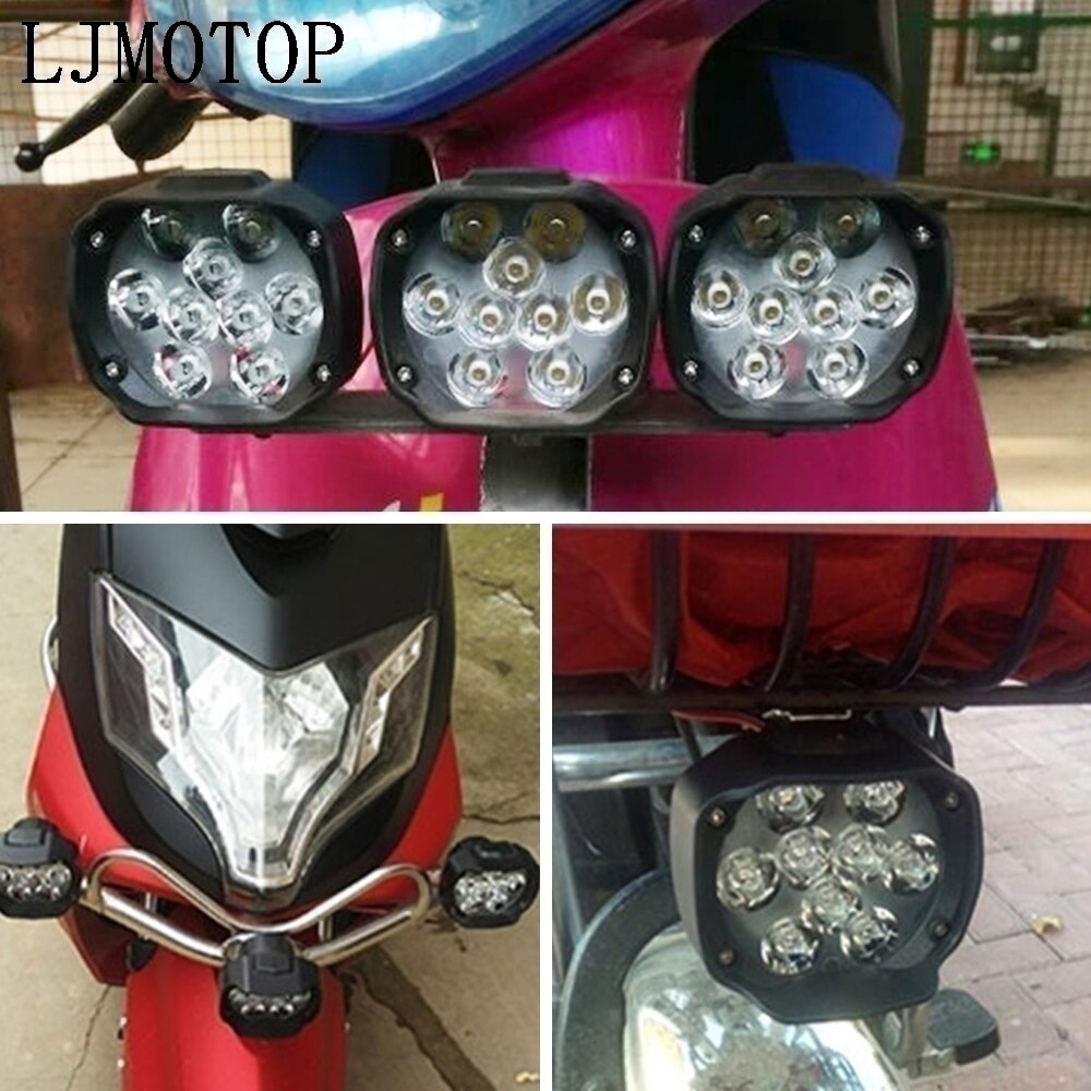 Motorrad LED Lampen Wasserdicht Nebel Stelle Scheinwerfer 10W Mit Schalter Für Kawasaki Z1000 Z650 Z900 zzr 600 zxr 400 zx 6r kdx 125