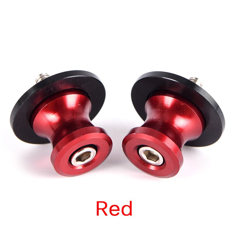 2pcs/lot Universal 6mm swing arm Spools Sliders motorcycle accessories parts Swingarm Spool Sliders: Red