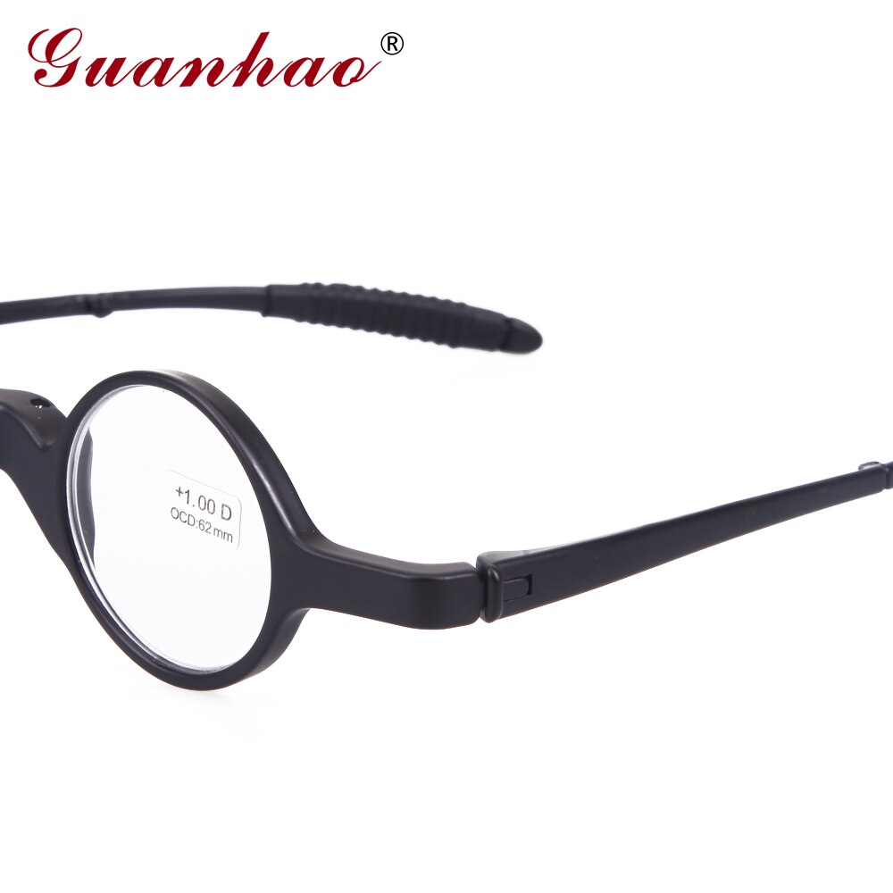 Guanhao vintage leesbril opvouwbaar heren dames  tr90 frames slank ultralicht anti-vermoeidheidsleesbril 1.0 1.5 2.0 2.5