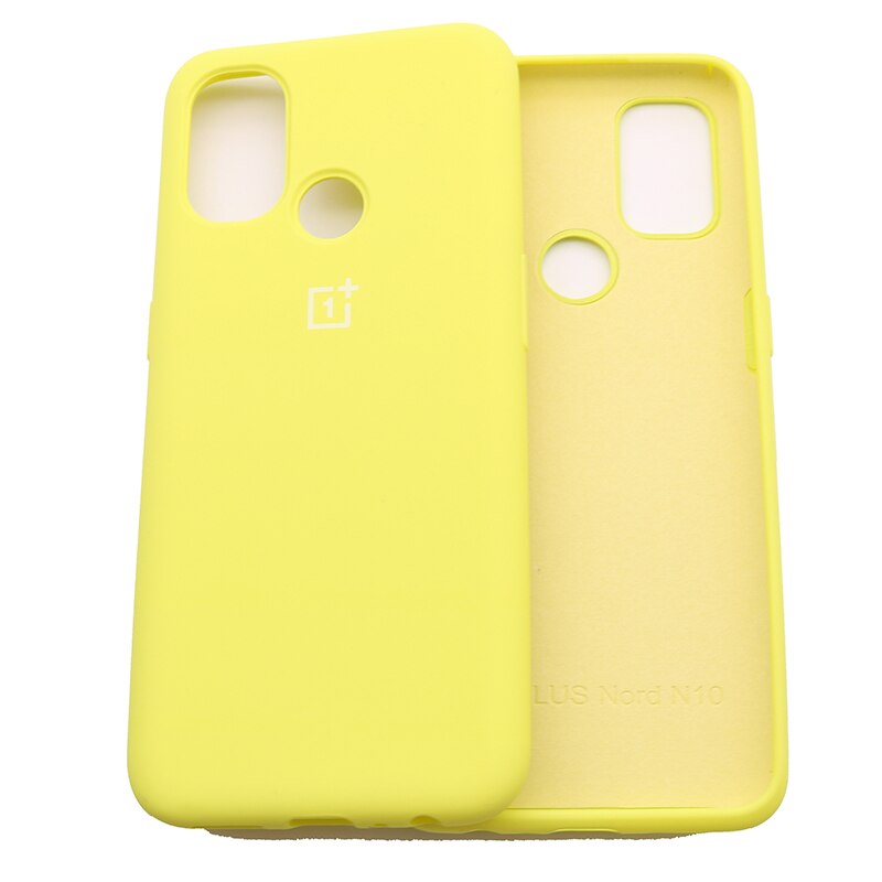 Oneplus-funda de silicona líquida para One plus Nord N10, carcasa trasera suave y fina, Original: Oneplus Nord 100 / Yellow