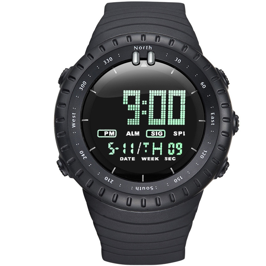 ¡Novedad de ! Reloj Digital electrónico LED a la , relojes deportivos para hombre, Reloj de pulsera, Reloj de pulsera de Saat Hour