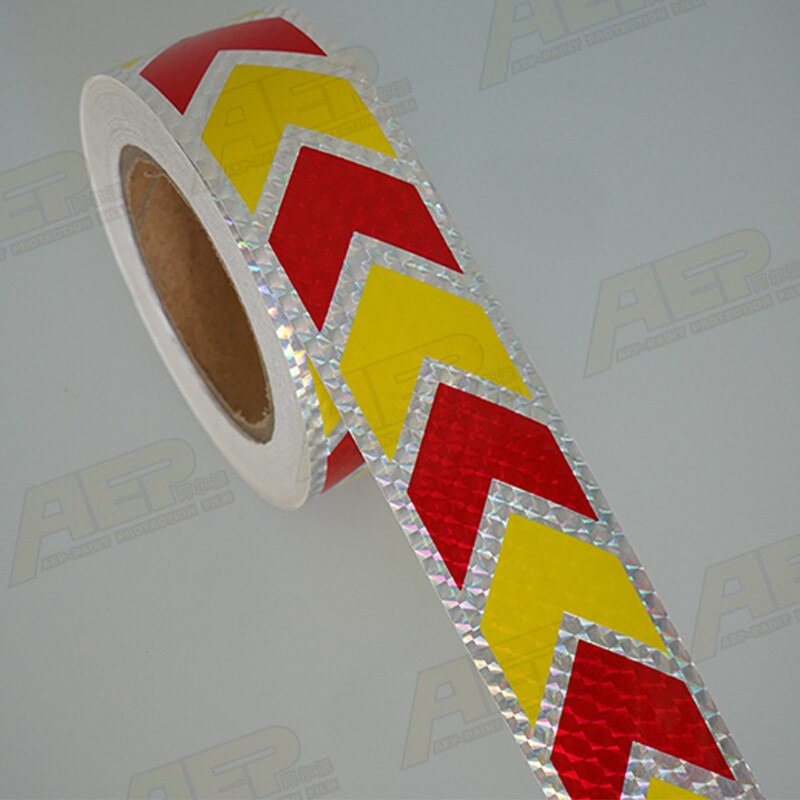 3M Reflective Tape Arrow Guide Warning Mark Strip Waterproof For Automobile Truck Trailer Traffic Road Safety Reflective Film