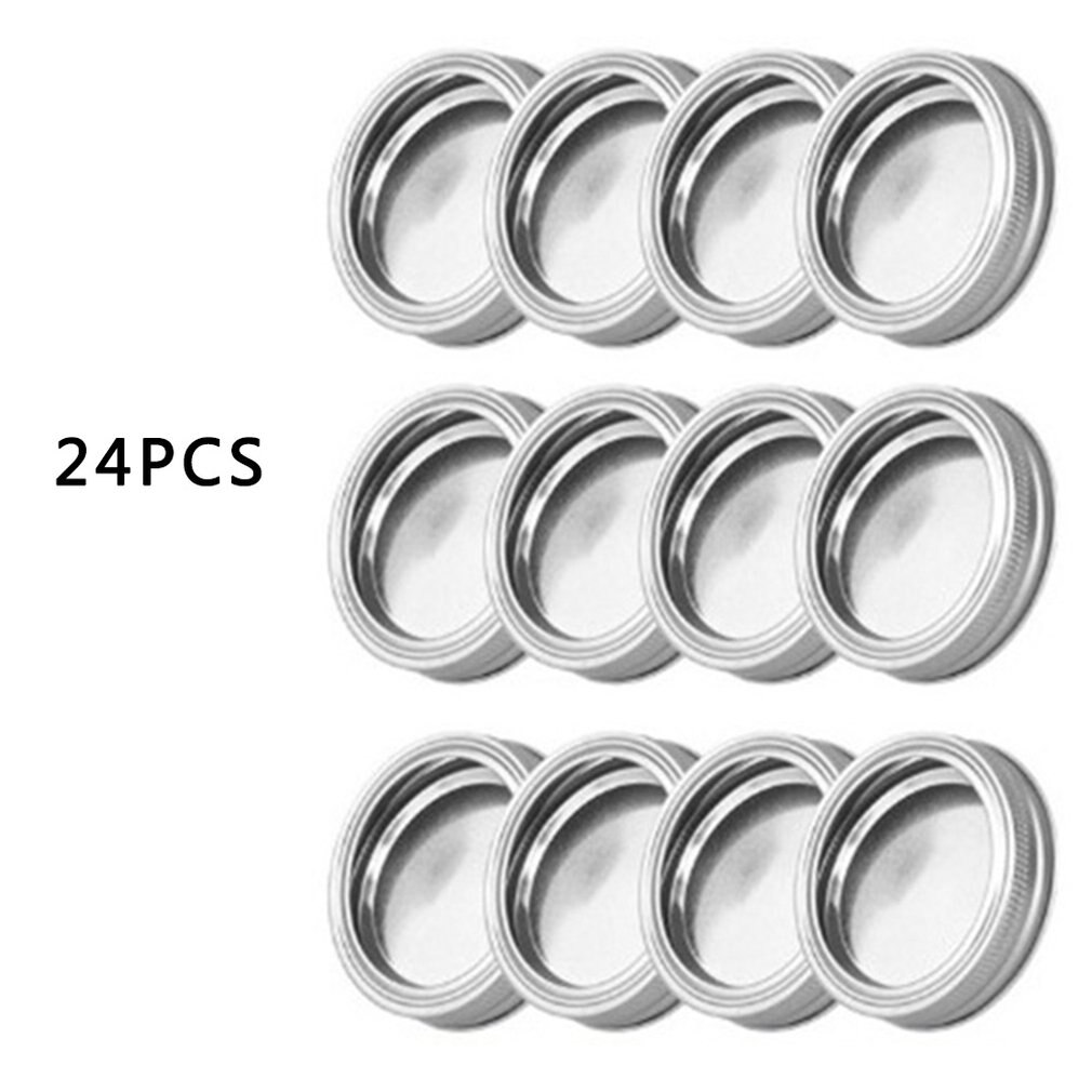 Mason Jar Lids Mason Bottle Caps Split Cover Tinplate Mason Jar Canning Lids Wide Mouth Canning Lids: Light Green