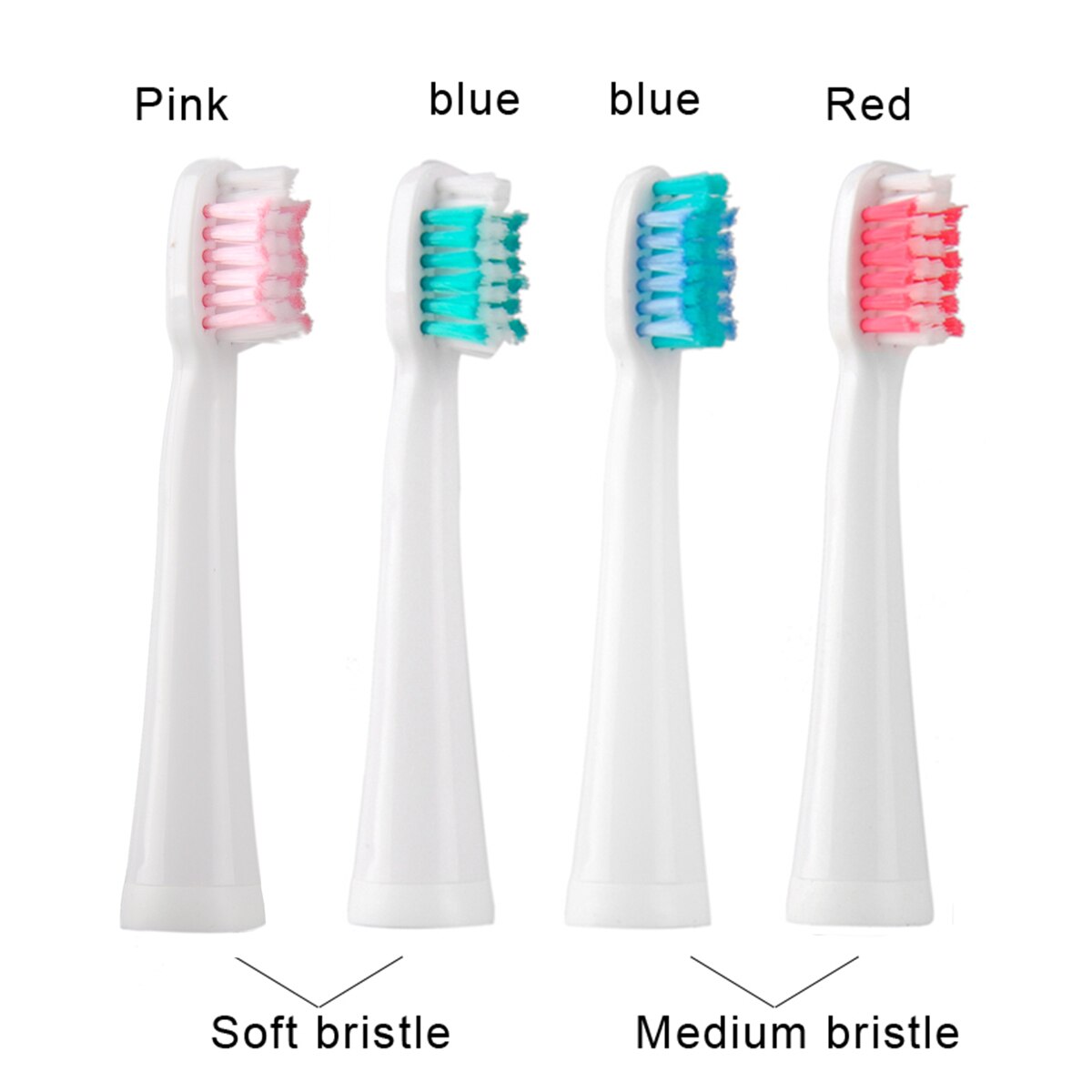 4 stk / sæt udskiftning af tandbørstehoved elektrisk tandbørstehoved til  a39 a39 plus  sn901 sn902 u1 a1 bløde børstehår: Bland farve 4 stk