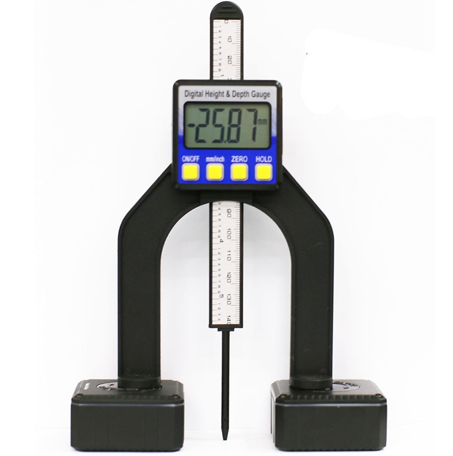 Digital Depth Gauge Digital Tread Depth Gauge LCD Magnetic Self Standing Aperture 80mm Hand Routers