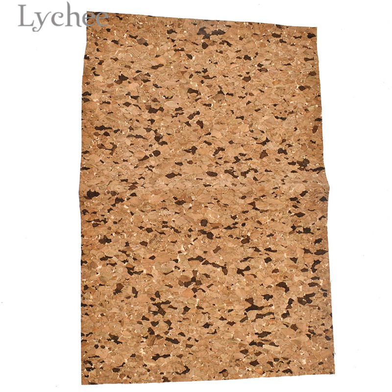 Lychee Life 21x29cm A4 Soft Cork PU Fabric Wood Grain Synthetic Leather DIY Material For Handbag Belts Garments: 3