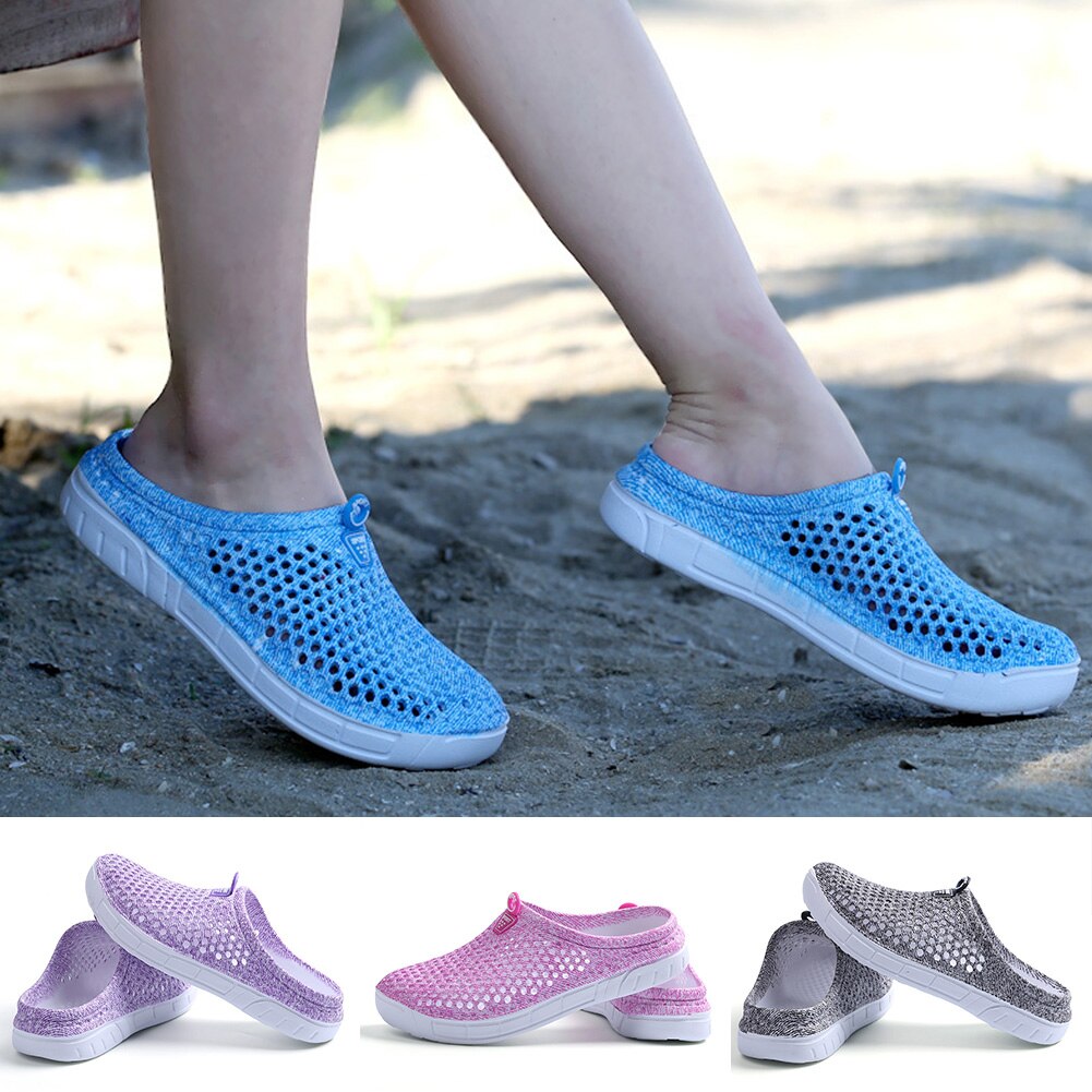 Sommer kvinder mænd udendørs strand flade hjemmesko sandaler anti-slip åndbare sko