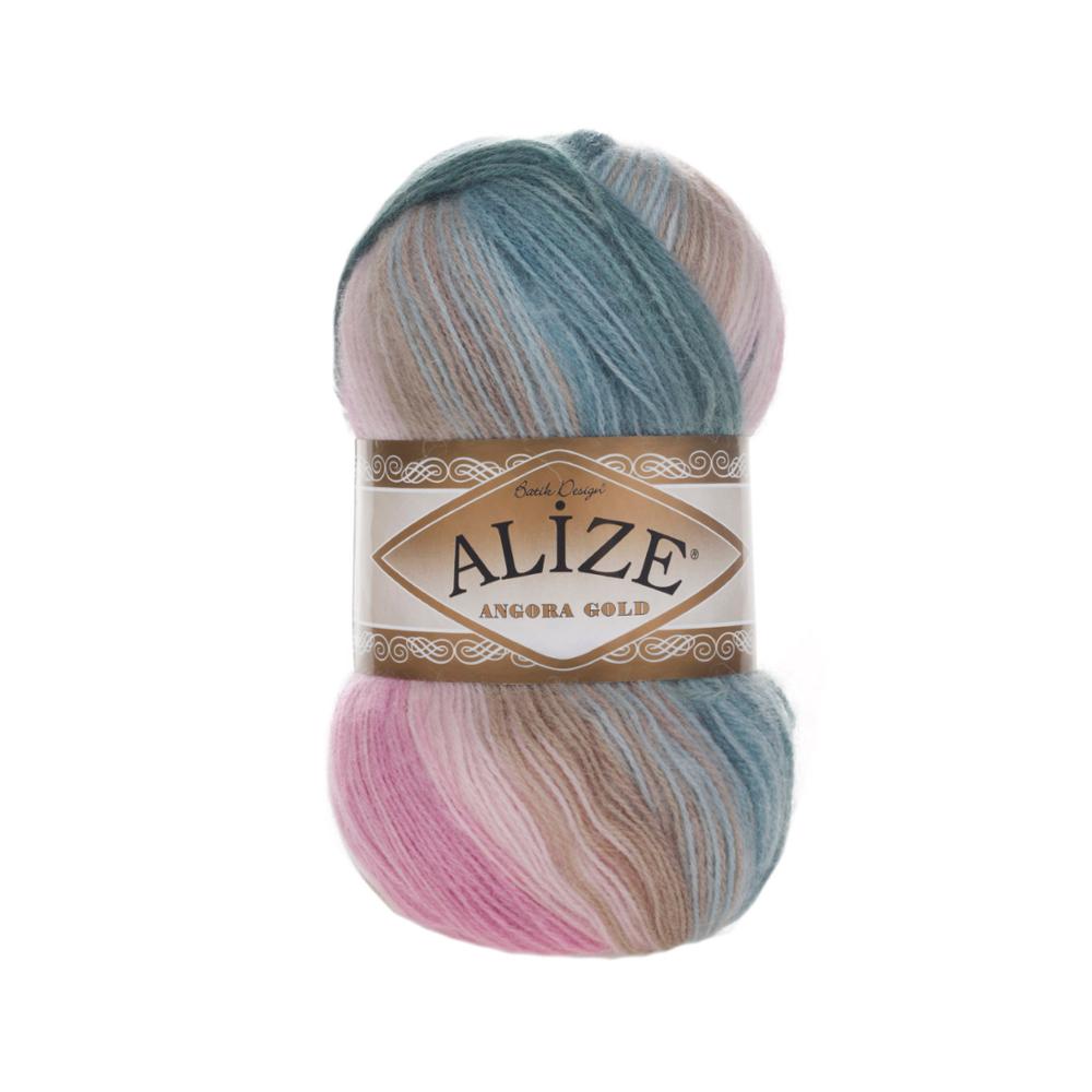 Draad 1 Pack ( 5 Ballen) alize Angora Gold Batik Hand Breien Garen (% 20 Wol % 80 Acryl) 100 Gram 550 Mt Haak Tool Kit: 2970