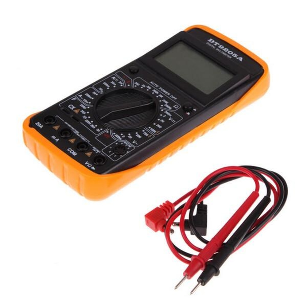 Digital Multimeter Electric Handheld Ammeter Voltmeter Resistance Capacitance hFE Tester AC DC LCD