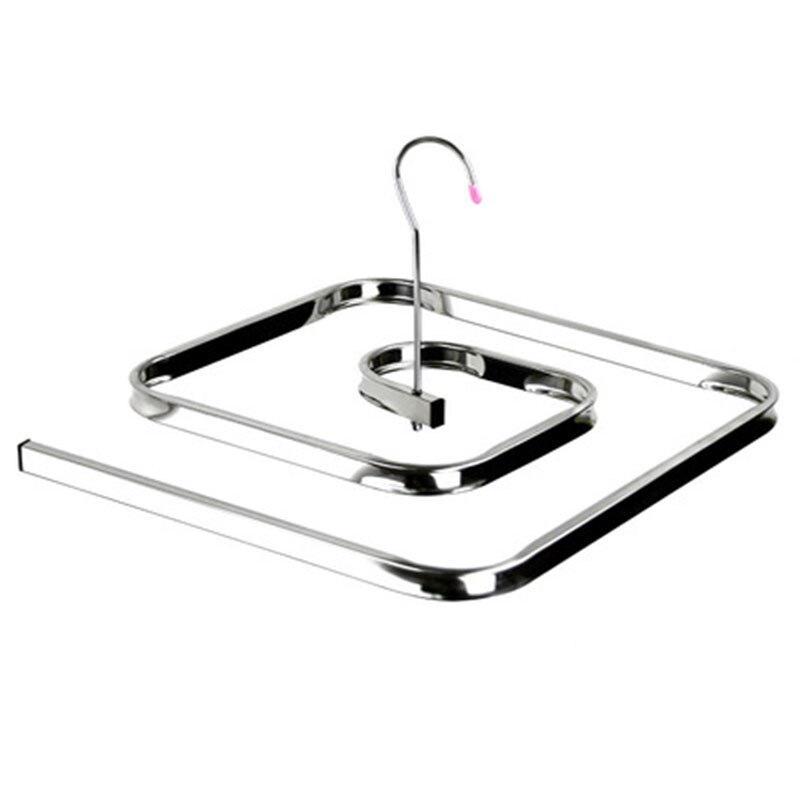 Stainless Steel Blanket Hanger Round Drying Rack Spiral Quilt Sheets Hanger Rotating Rack Clips Save Space Indoor Outdoor Hanger: Square tube rack