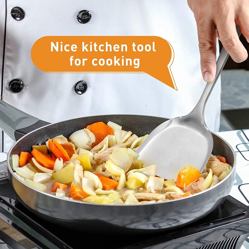 7 Pieces Stainless Steel Kitchen Utensils Set Cooking Utensils Set Includes Slotted Spoon Soup Ladle Serving Spoon Fork