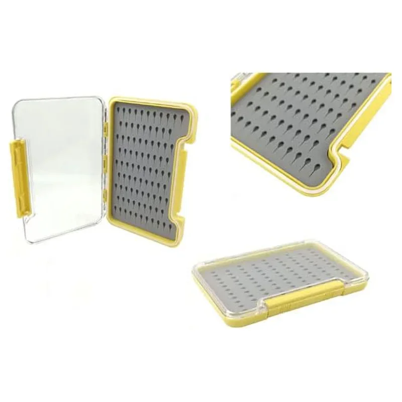 Aventik Waterproof Fly Box Flies Storage Box Silicone Pad Transparent Portabale Fishing Box