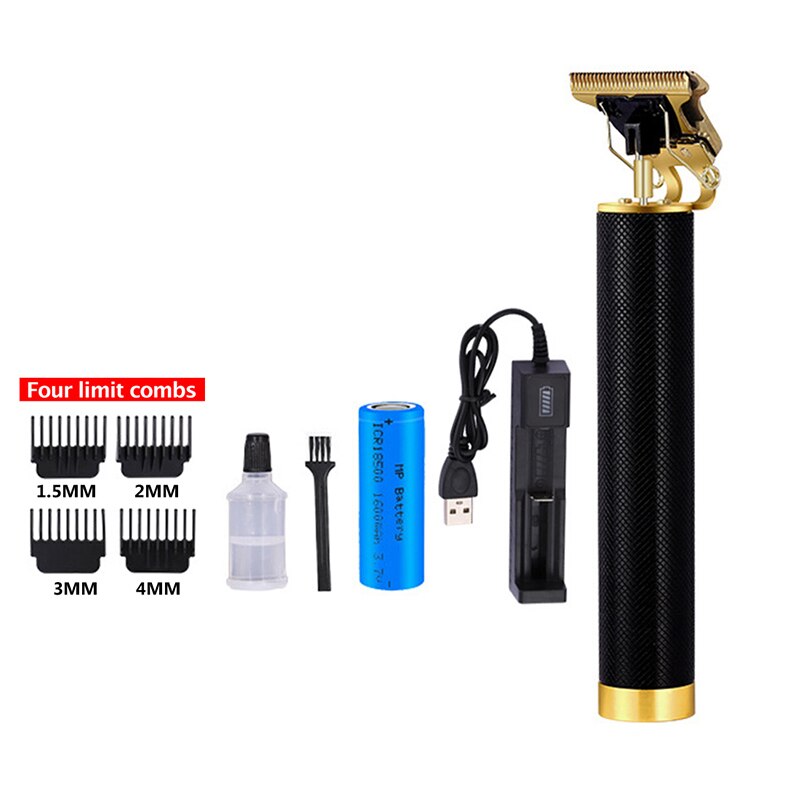 Tondeuse hommes professionnels tondeuse 0mm coupe tête à baldaquin barbe rasage précision finition coupe cheveux Machine adulte enfant: SetB