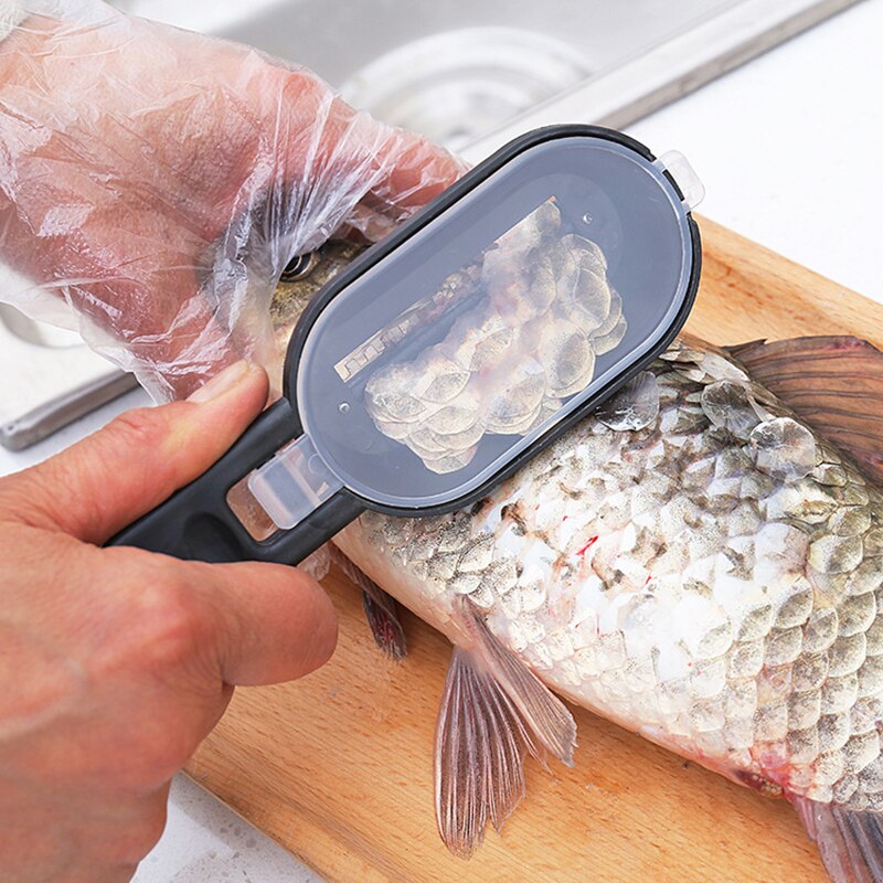Eliminador de escamas de pescado de plástico, raspador de limpieza, pelador de frutas y verduras, accesorios útiles, 1 Uds.
