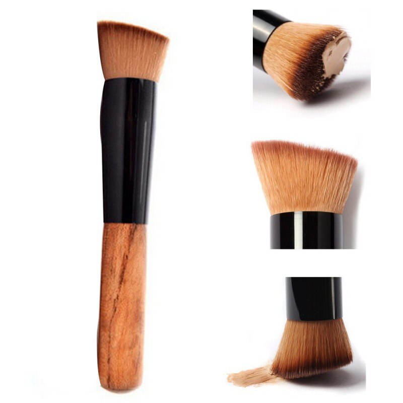 1pc store bronzer børste fiber hår ansigtskontur blush foundation pudder makeup børste kosmetisk værktøj: 02