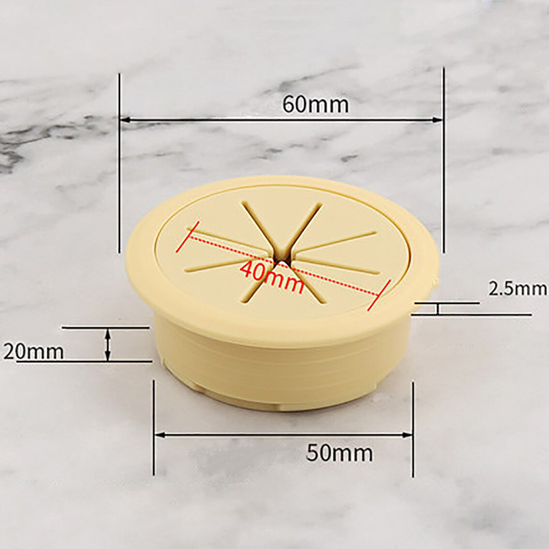 Alle Farben: 50 mm/53 mm/60 mm Schreibtisch, Tisch, ABS und Gummi, Kabellochkappen, PC-Computertisch, runde Draht-Netzte Tülle