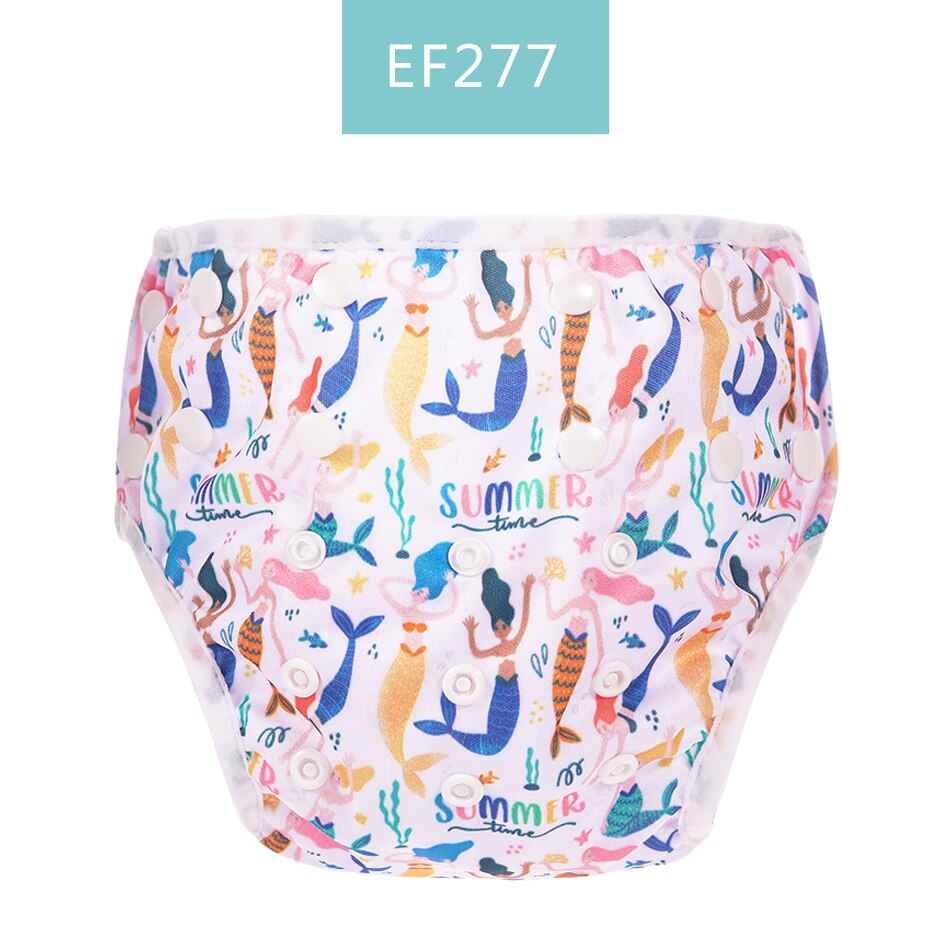 Happy Flute 1pc dziecko lato wodoodporne regulowane pieluszki tekstylne basen Pant pływanie majtki na pieluchę wielokrotnego użytku zmywalna pieluszka dla niemowląt: EF277