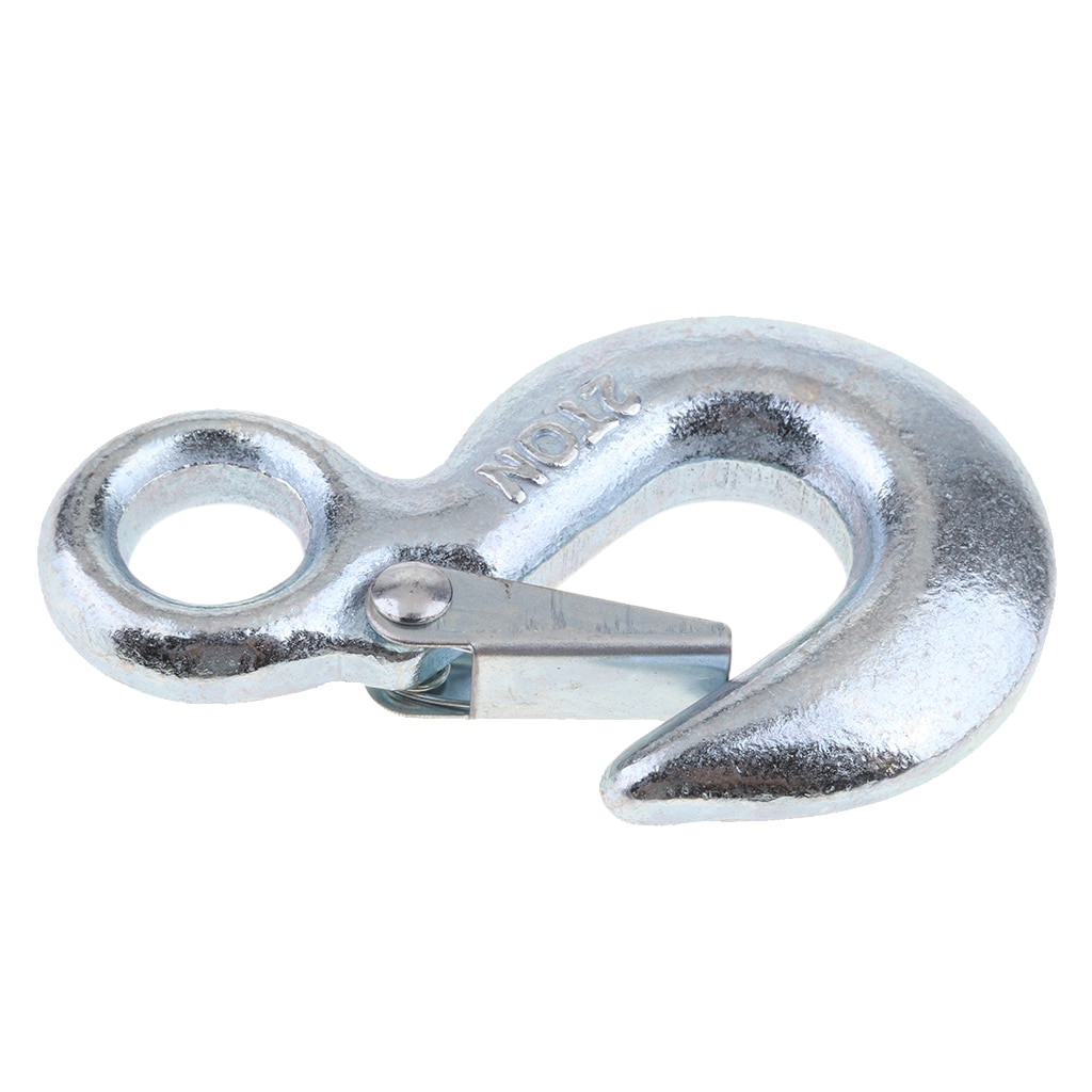 Heavy Duty Eye Slip Spring Lifting Hook With Safety Latch For ATV/UTV Winch Rope 5600 LB Durable Corrosion-Resistant Heavy Duty