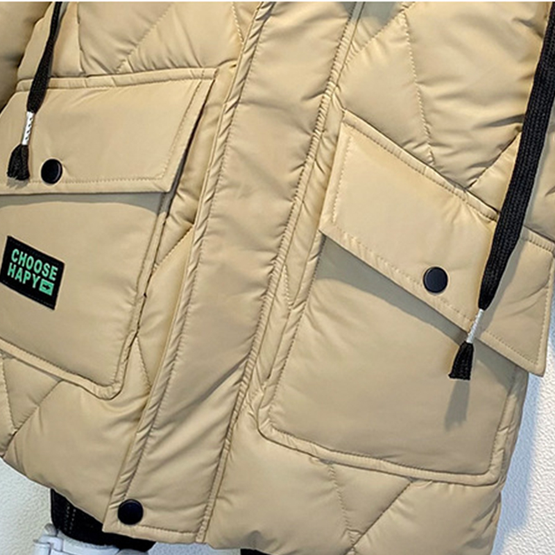 Neue Winter kinder Junge Camouflage Unten Jacke Oberbekleidung Kleidung Mit Kapuze Teen Jungen Baumwolle Gefütterte Parka Mäntel Verdicken 2-12Y
