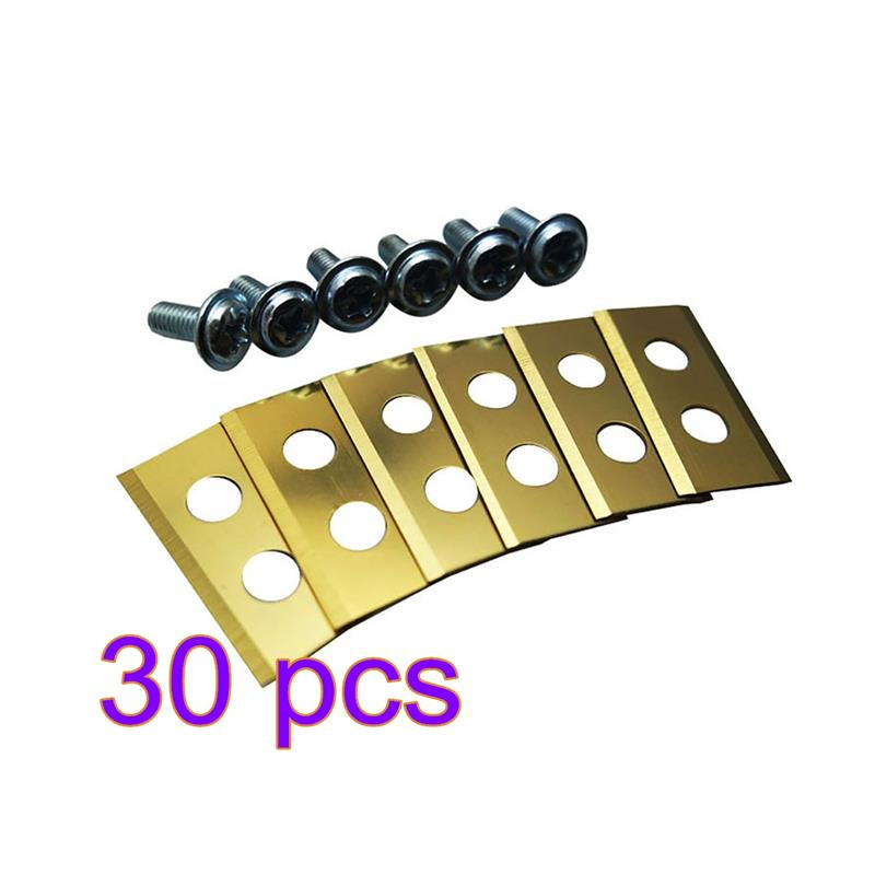 30pcs Titanium Coated Robot Mower Replacement Blades for ROBOT LAWN MOWER: 30pcs Golden