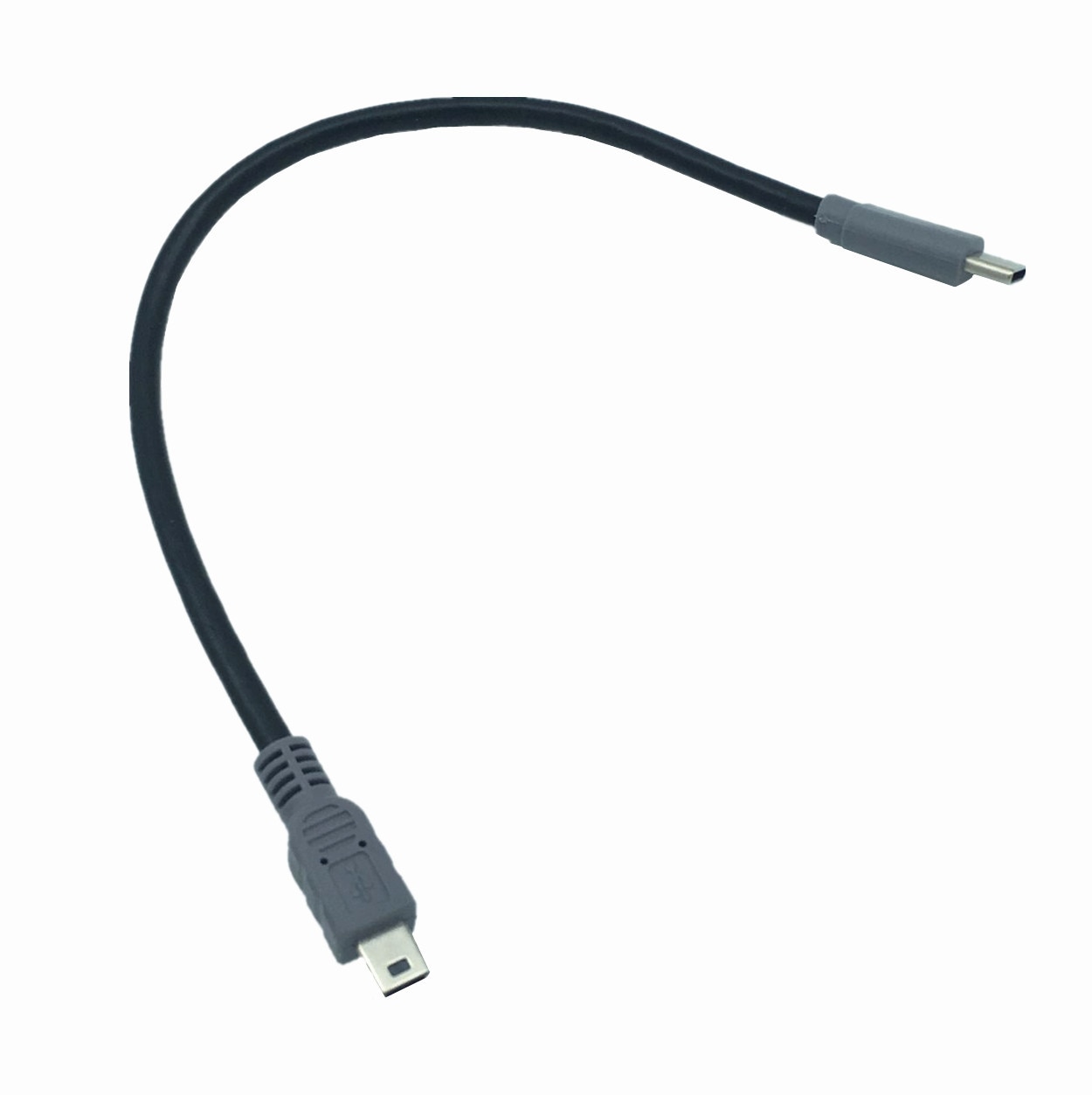 Convertidor de enchufe USB 3,1 tipo C macho a Mini USB 5 Pin B, adaptador OTG, Cable de datos de plomo para Macbook móvil 0,25 m/1m