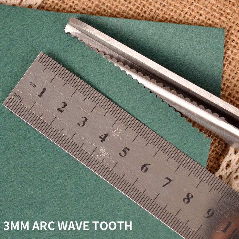 Stainless Steel Pinking Shears Handled Crafts Dressmaking Zig Zag Cut Scissors Sewing Scissors Fabric: Wave 3mm