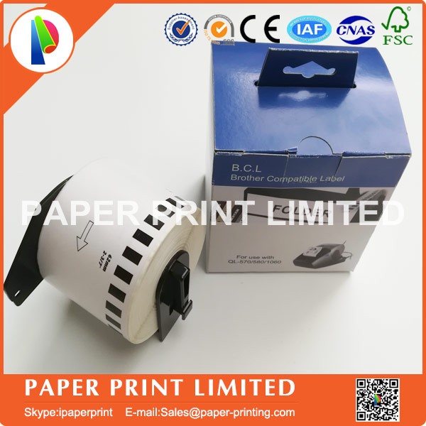 2 Rolls Compatibel DK-22205 Label 62mm * 30.48 m Continue Compatibel Brother Printer QL-570 QL-700 Alle Komen Met Plastic houder