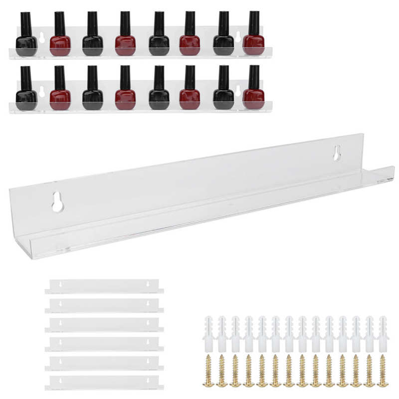 Nail Polish Rack Display Nail Polish Shelves Wall Mounted for Home Use for Nail Salon
