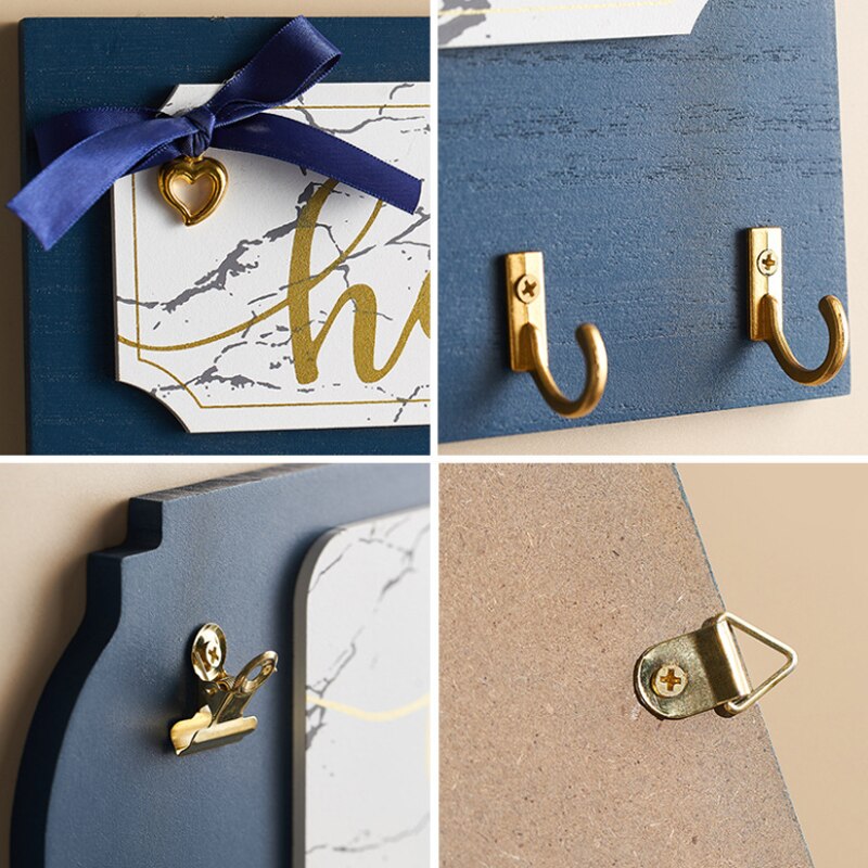 Wooden Hanging Plaque Sign with Hooks Wall Mounted Wood Sign with Coat Hat Key Holder for Kitchen Room Home Decorative