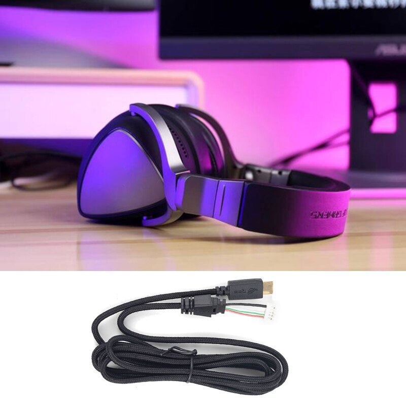 Voor Asus Rog Delta USB-C Gaming Headset Cord Aux Draad Hoofdtelefoon Kabel Lijn