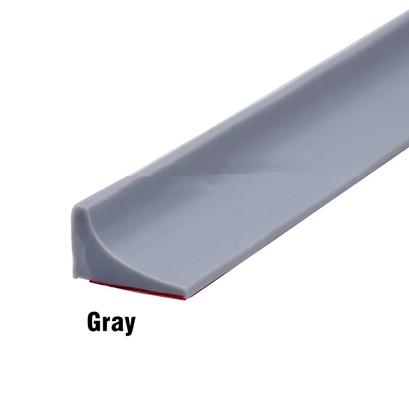Schlecht Silikon Wasser Halte Streifen Dusche Blocker Damm Flut Barriere Trocken Nass Trennung Küche Arbeitsplatte Waterstop Streifen: Gelb / 76mm