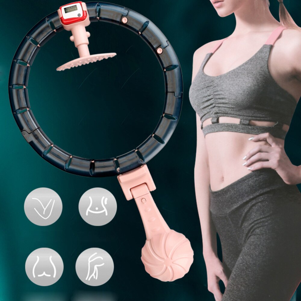 1 pc Bauch Thining Hoop Einstellbar Fitness Elektrische Gewicht Zu Verlieren Ausrüstung Taille Hoop Zählen Hoop für Männer Frauen: Default Title