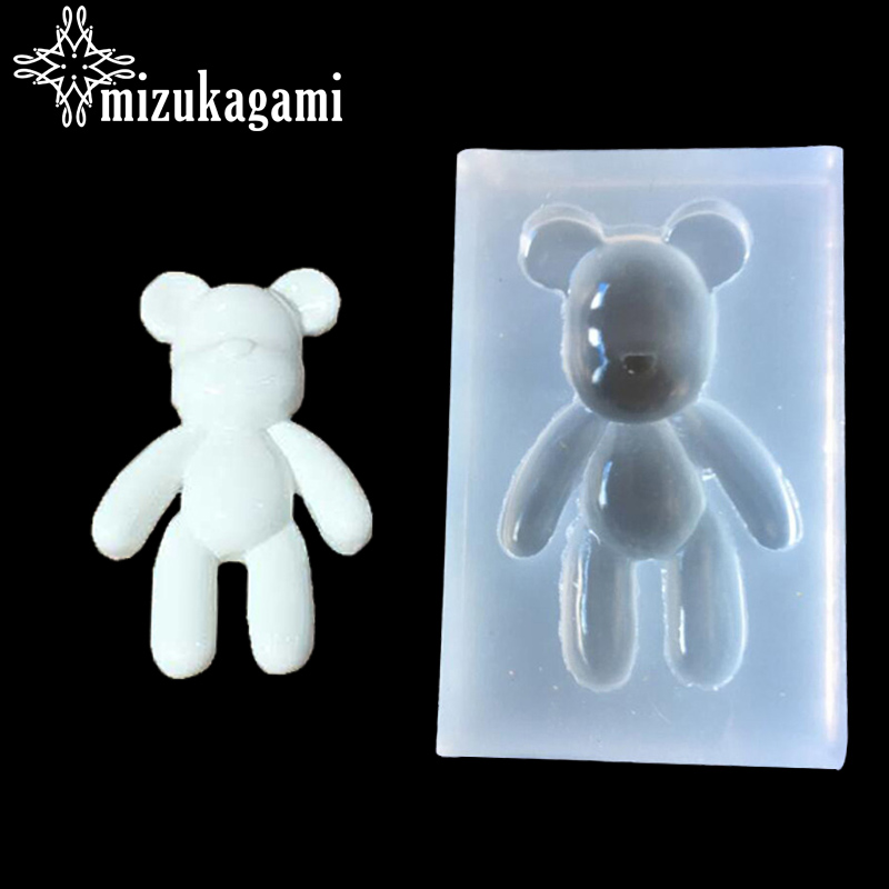 UV Hars Sieraden Vloeibare Siliconen Mal Big Bear Charms Hanger Mold Hars Mallen Voor DIY Hanger Charms Maken Sieraden Speelgoed