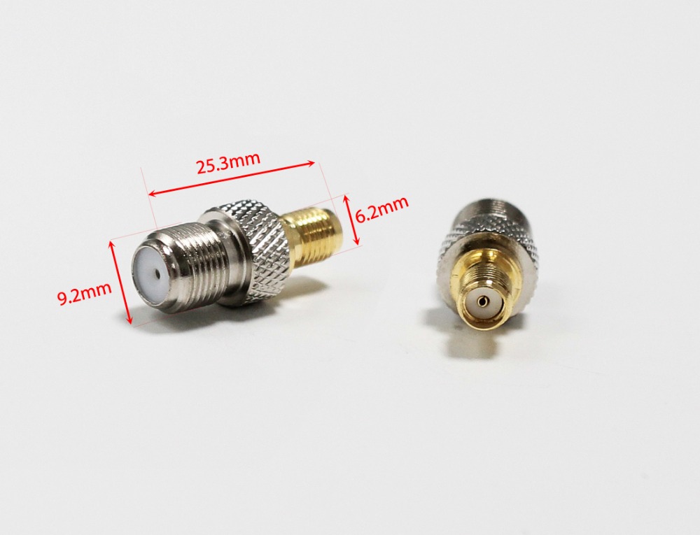 1Pc F Vrouwelijke Jack Naar Sma Vrouwelijke Jack Rf Coax Adapter Converter Straight Verguld