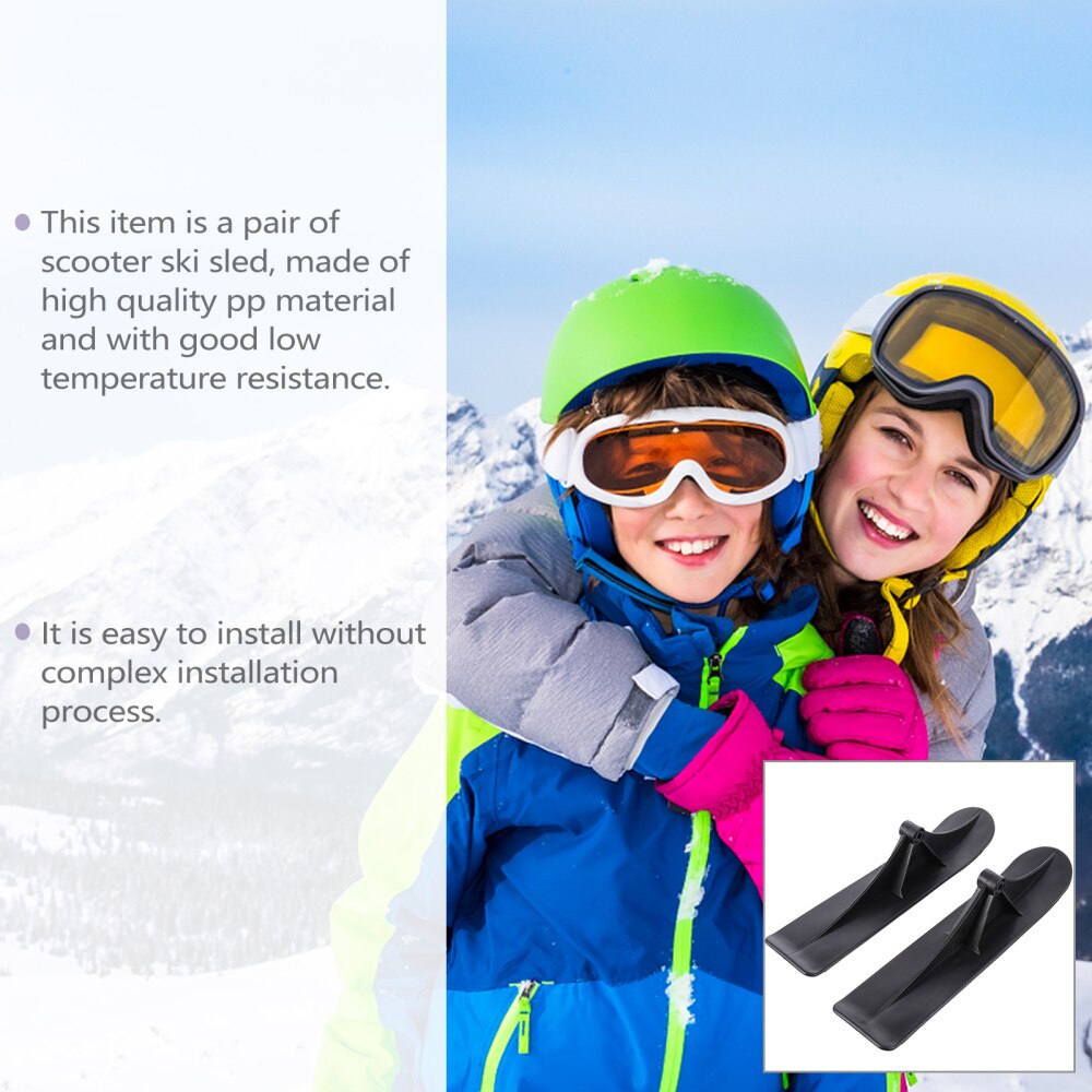 Kit de trottinette de Ski, 1 paire, planche à neige, Scooter, roues de Ski