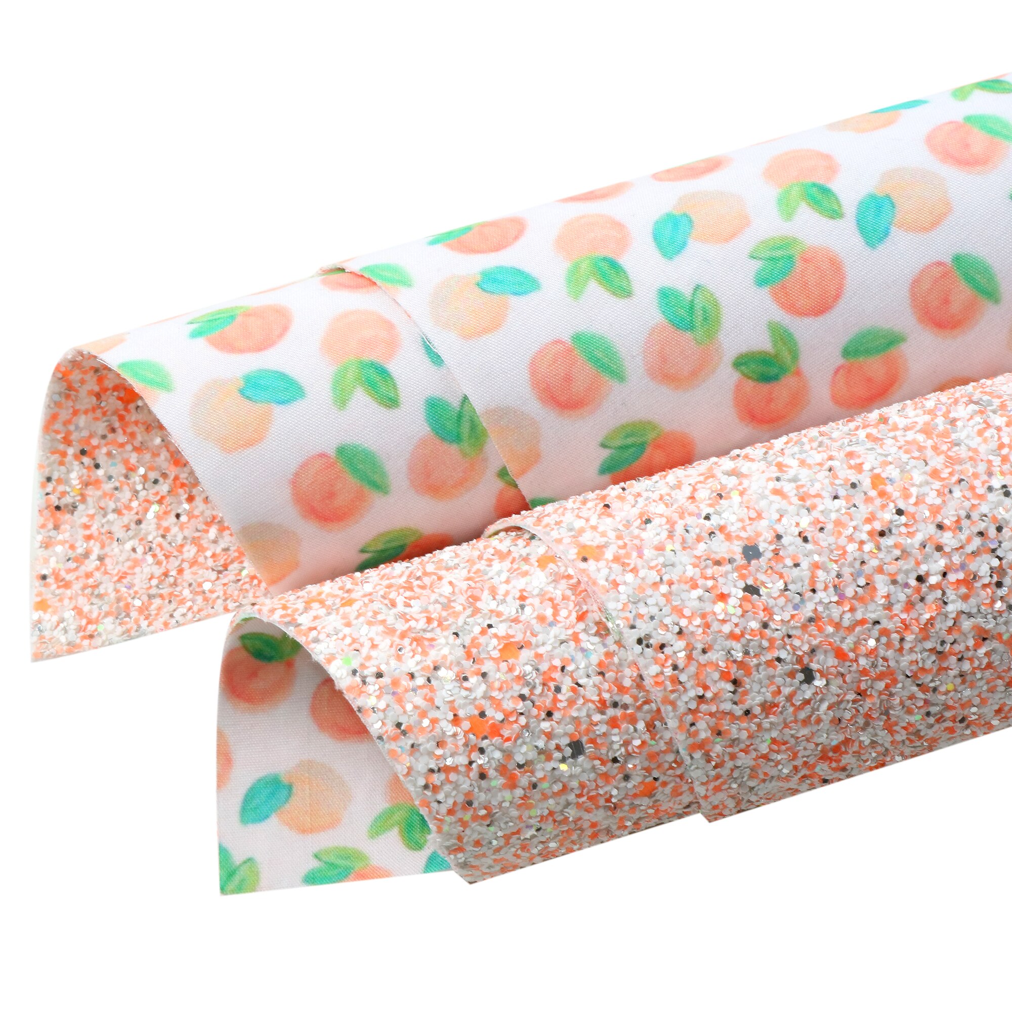 Fruit Series Faux Leather Sheets Double-side Poly Cotton Fabric For Bow-knot Bags Wallet Earring Scrapbook DIY,1Yc20027: 1145139001