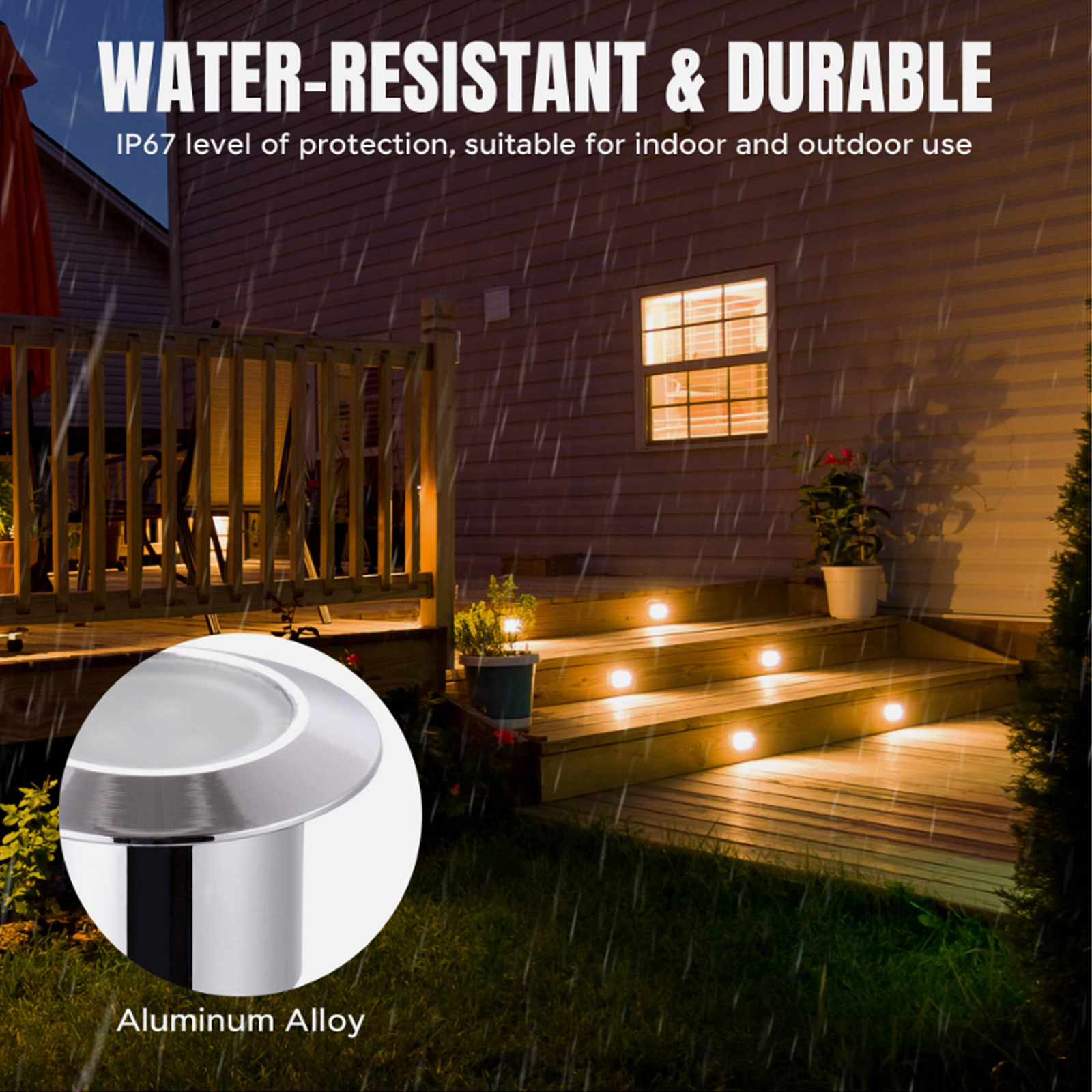 10/16PCS LED Deck Light Outdoor Wateroof DC12V Recessed Underground Bulb Lamp EU/AU/UK/US Plug For Courtyard Garden Step Stairs