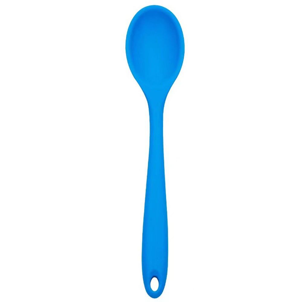 Mini Silicone Tableware Silicone Kitchenware Cooking Spoon Spatula Small Spoon Small Dense More Seasoned Soup: Blue